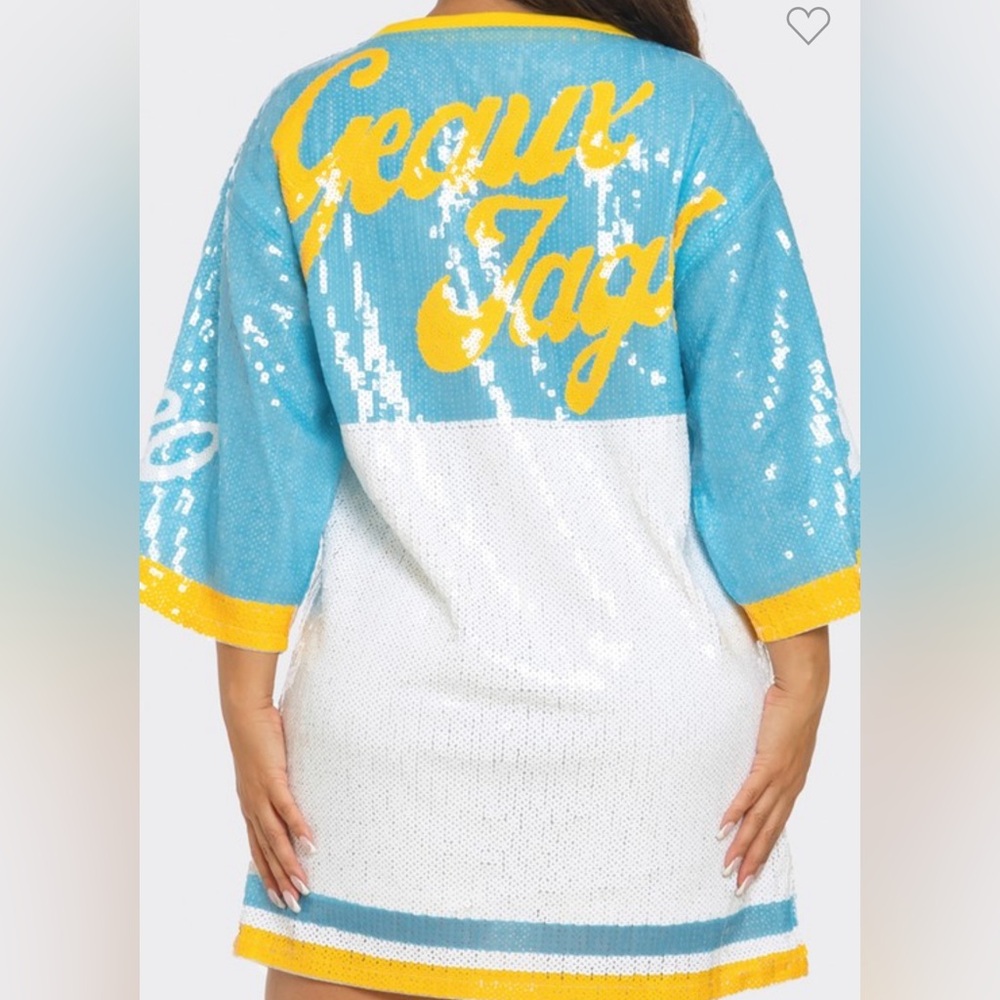 Sale‼️Jaguars sequin dress shirt - Picture 2 of 7